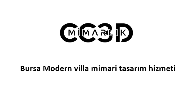 Bursa Modern villa mimari tasarım hizmeti